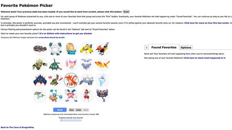 pokemon picker website.